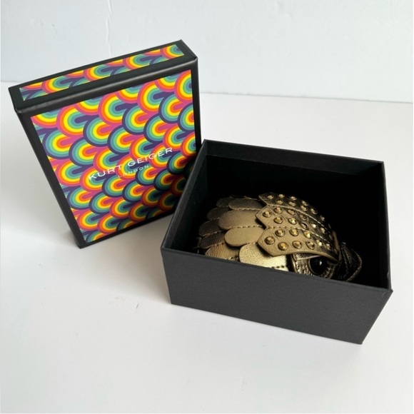 Kurt Geiger Eagle Head Bag Charm Bird Leather Coin Purse Keyring Key Chain NEW - Picture 9 of 11